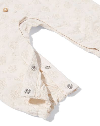 combinaison b&eacute;b&eacute; jersey brod&eacute;e blanc cass&eacute; blanc cass&eacute; - 33454720OFFWHITE - HEMA