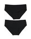 2 hipsters femme coton stretch noir XL - 19660917 - HEMA