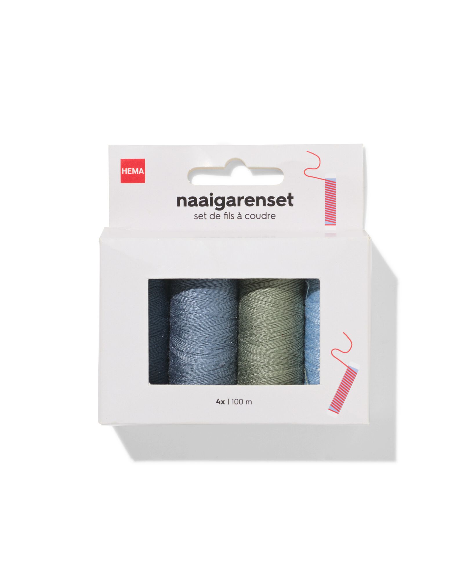 naaigarenset 100m denim - 4 stuks - 1400282 - HEMA
