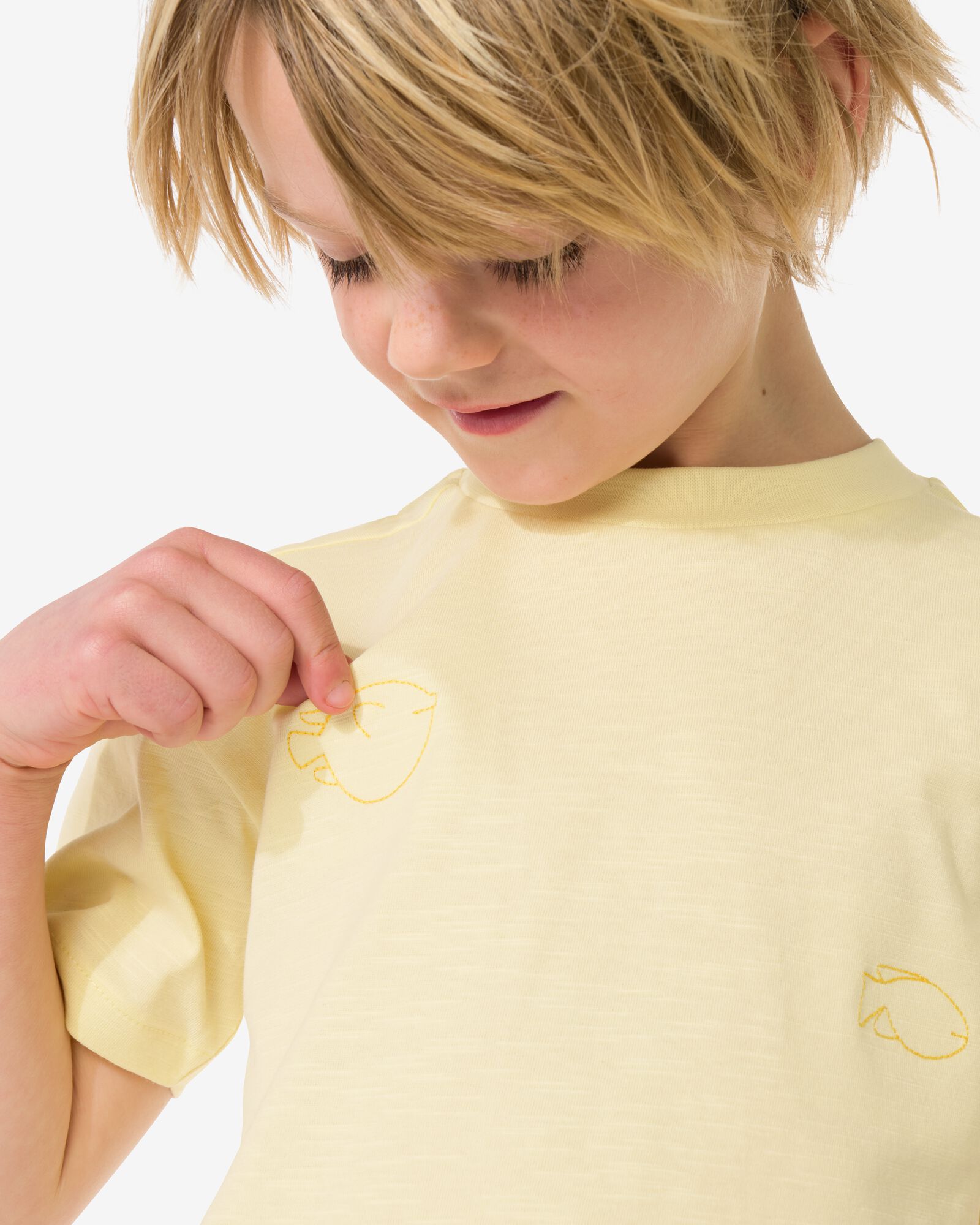 Kinder-T-Shirt, Fische hellgelb hellgelb - 30718102LIGHTYELLOW - HEMA