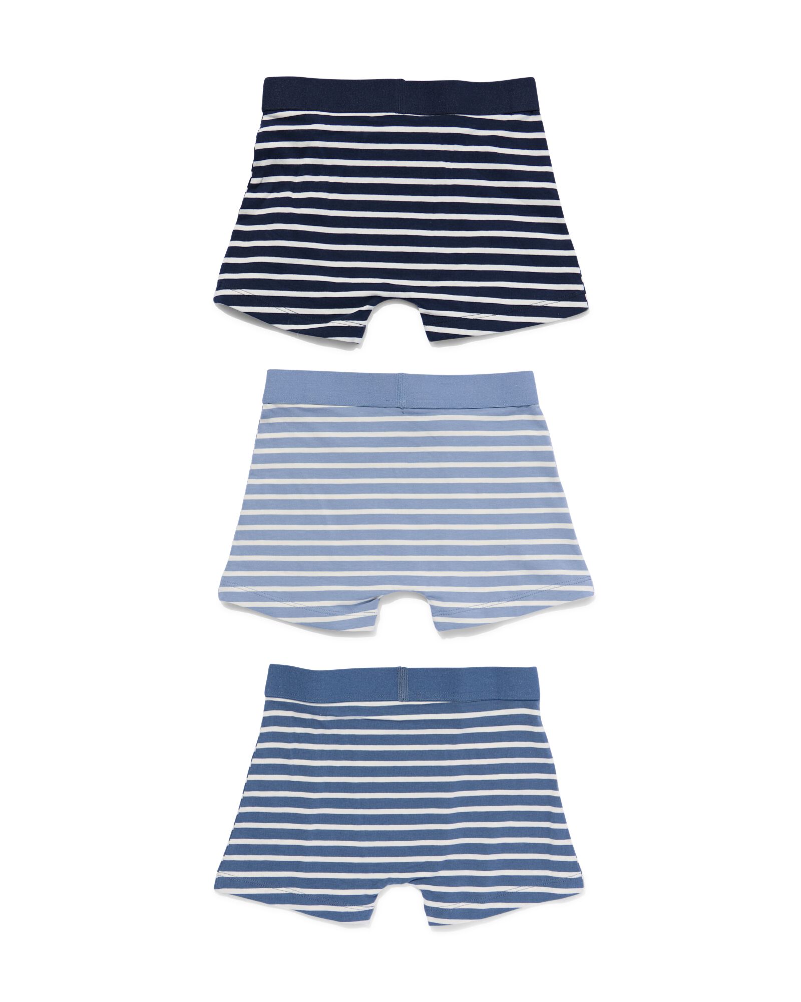 3 boxers enfant coton stretch bleu bleu - 19201930BLUE - HEMA
