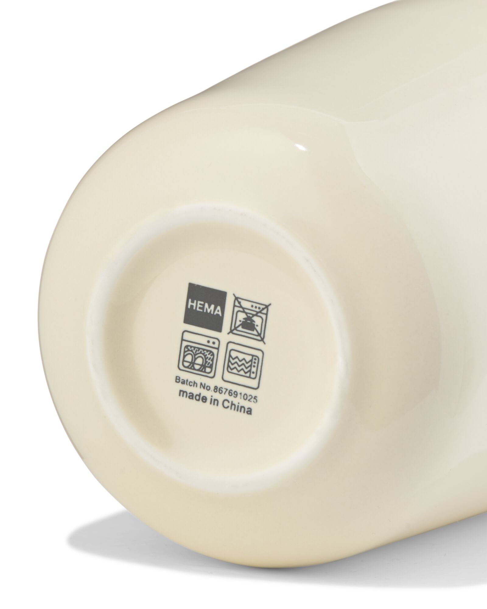 cappuccinomok 350ml Knap new bone china geel - 80660309 - HEMA