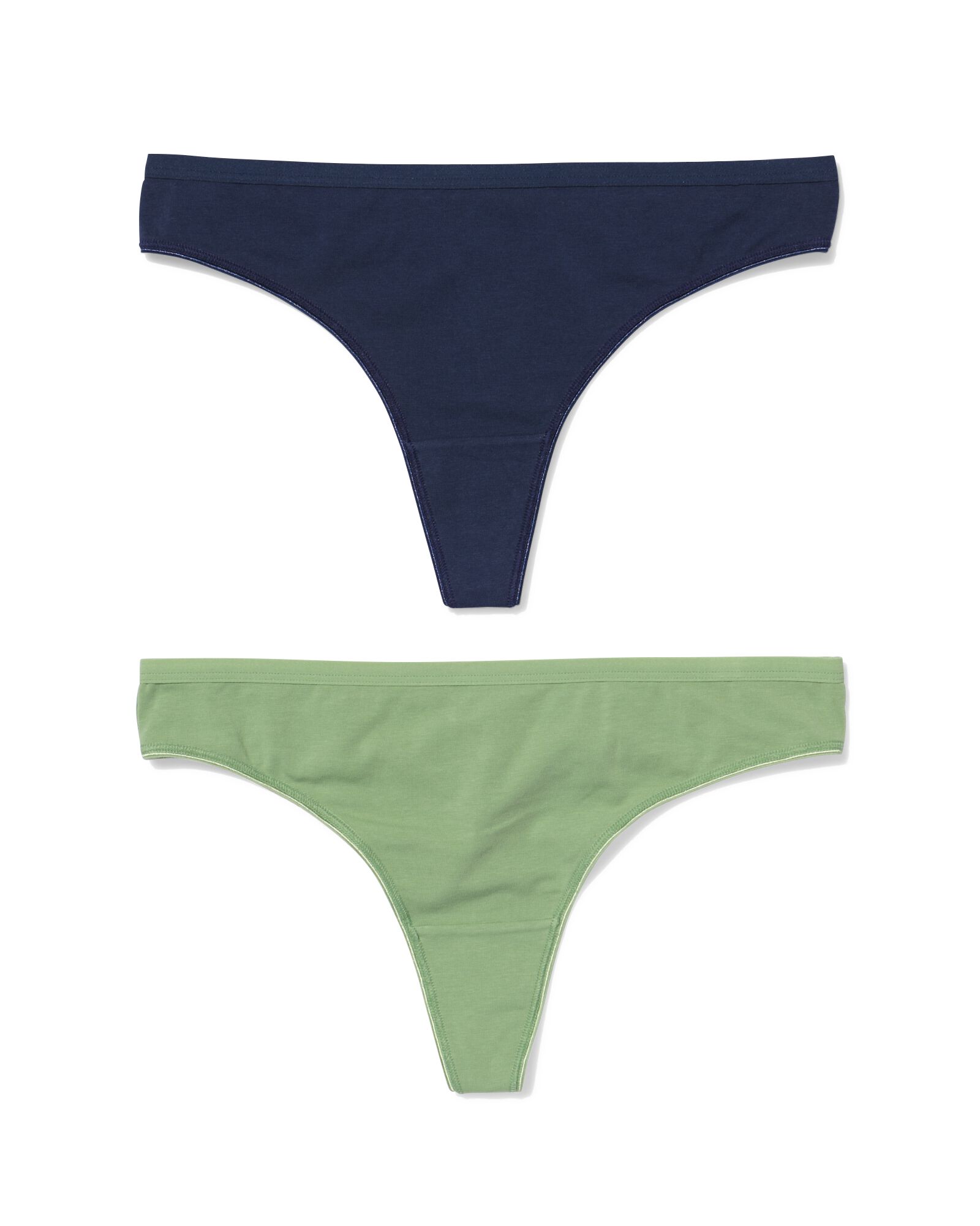 strings femme coton - lot de 2 vert vert - 19602154GREEN - HEMA