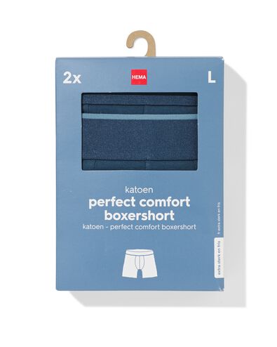 herenboxers comfort perfect - 2 stuks donkerblauw donkerblauw - 19190380DARKBLUE - HEMA