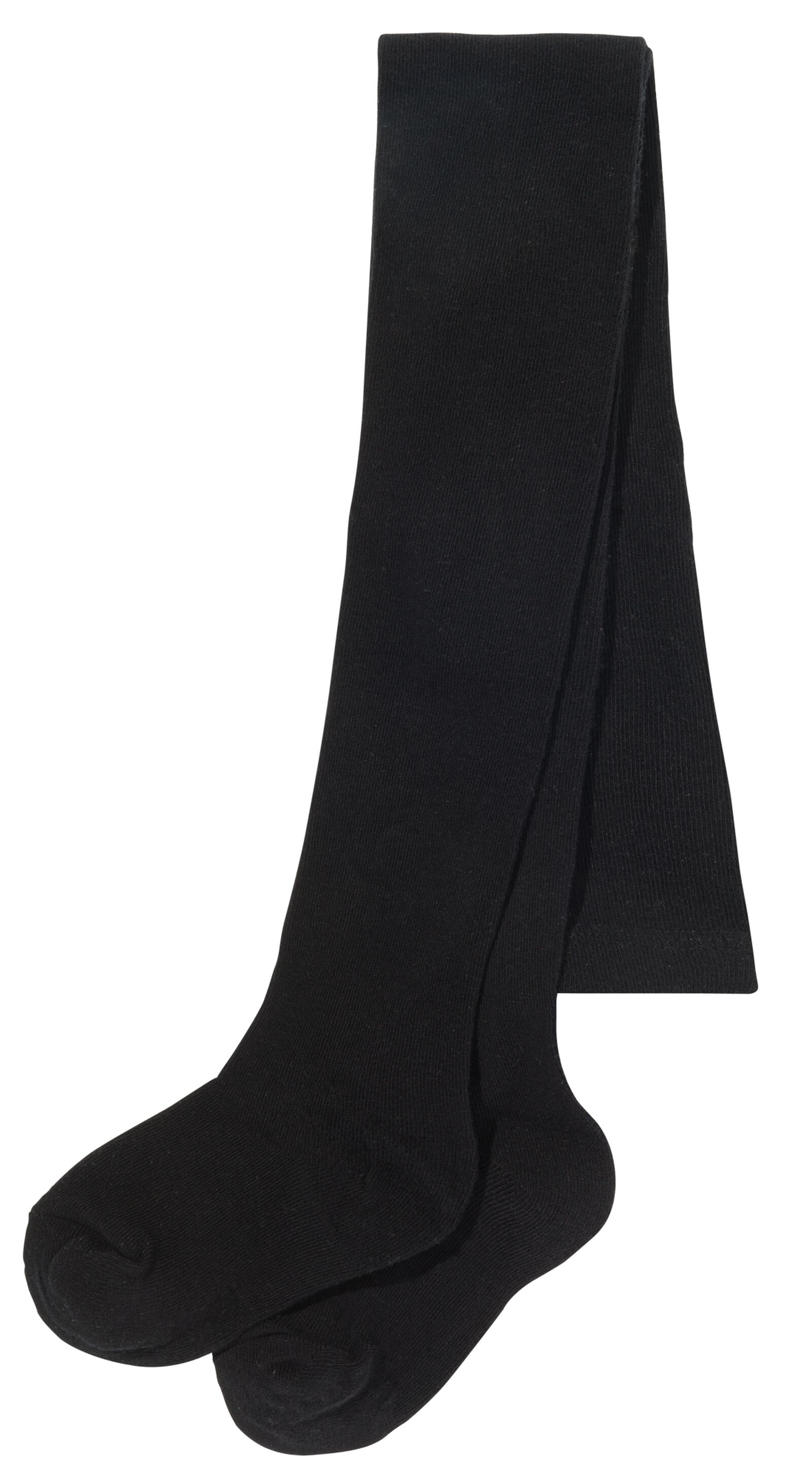 Kinder-Strumpfhosen mit Baumwolle, 2 Paar schwarz schwarz - 1000028428 - HEMA