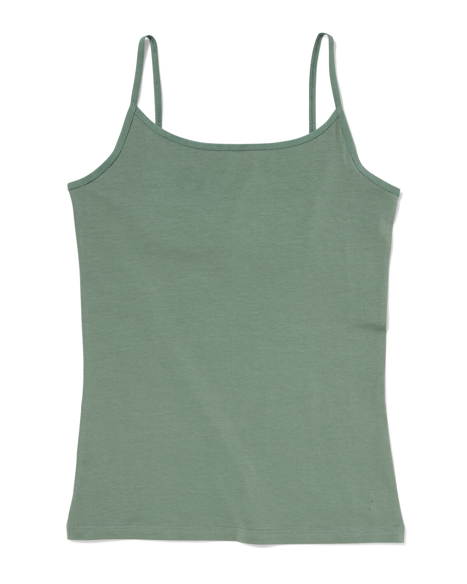 Damenhemd aus Baumwolle mit Spaghettiträgern grün grün - 19641554GREEN - HEMA