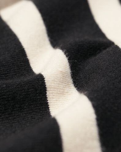 dames t-shirt streep boothals zwart/wit zwart/wit - 1000023511 - HEMA