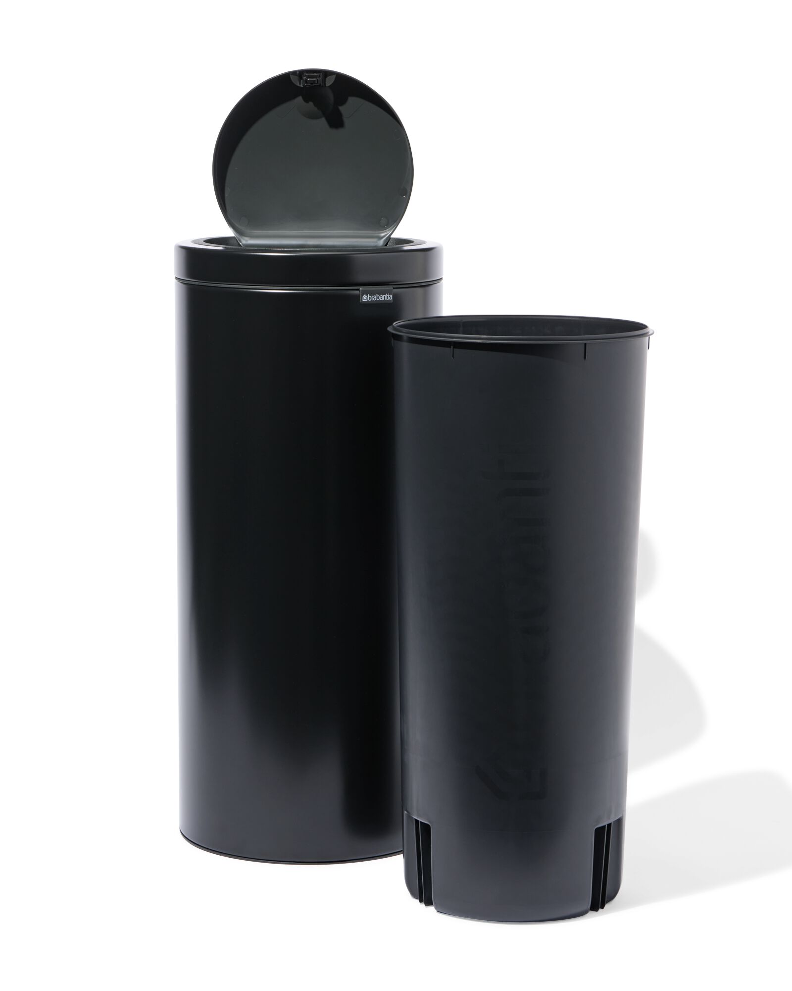 Brabantia Touch Bin Flat Top prullenbak 30L Matt Black -  zwart Brabantia - 20500187 - HEMA