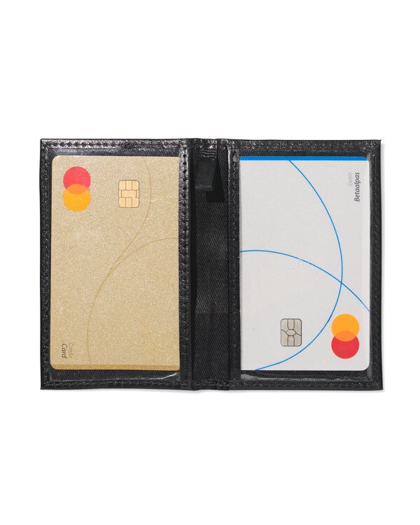 OV-kaartmap leer zwart - 18150063 - HEMA