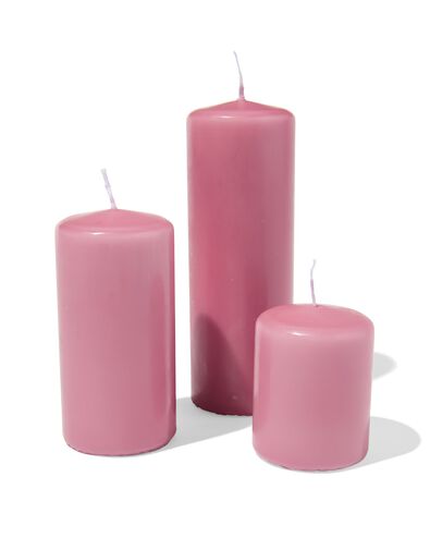 bougie cylindrique vieux rose vieux rose - 2000000440 - HEMA