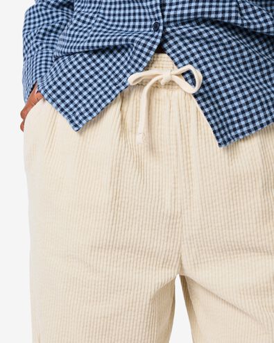 damesbroek Lena corduroy gebroken wit - 36205260OFFWHITE - HEMA