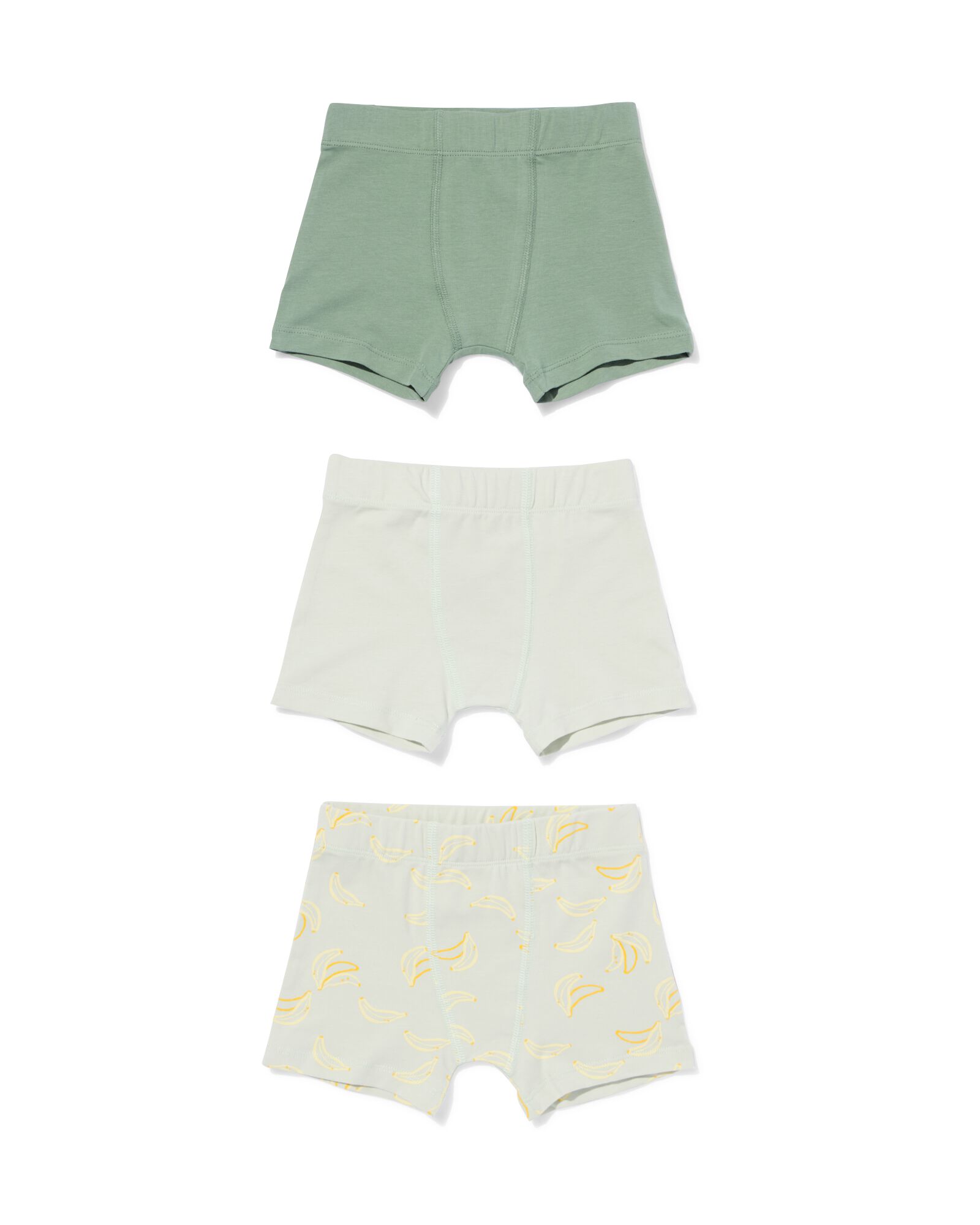 boxer enfant bananes - lot de 3 vert vert - 19203560GREEN - HEMA
