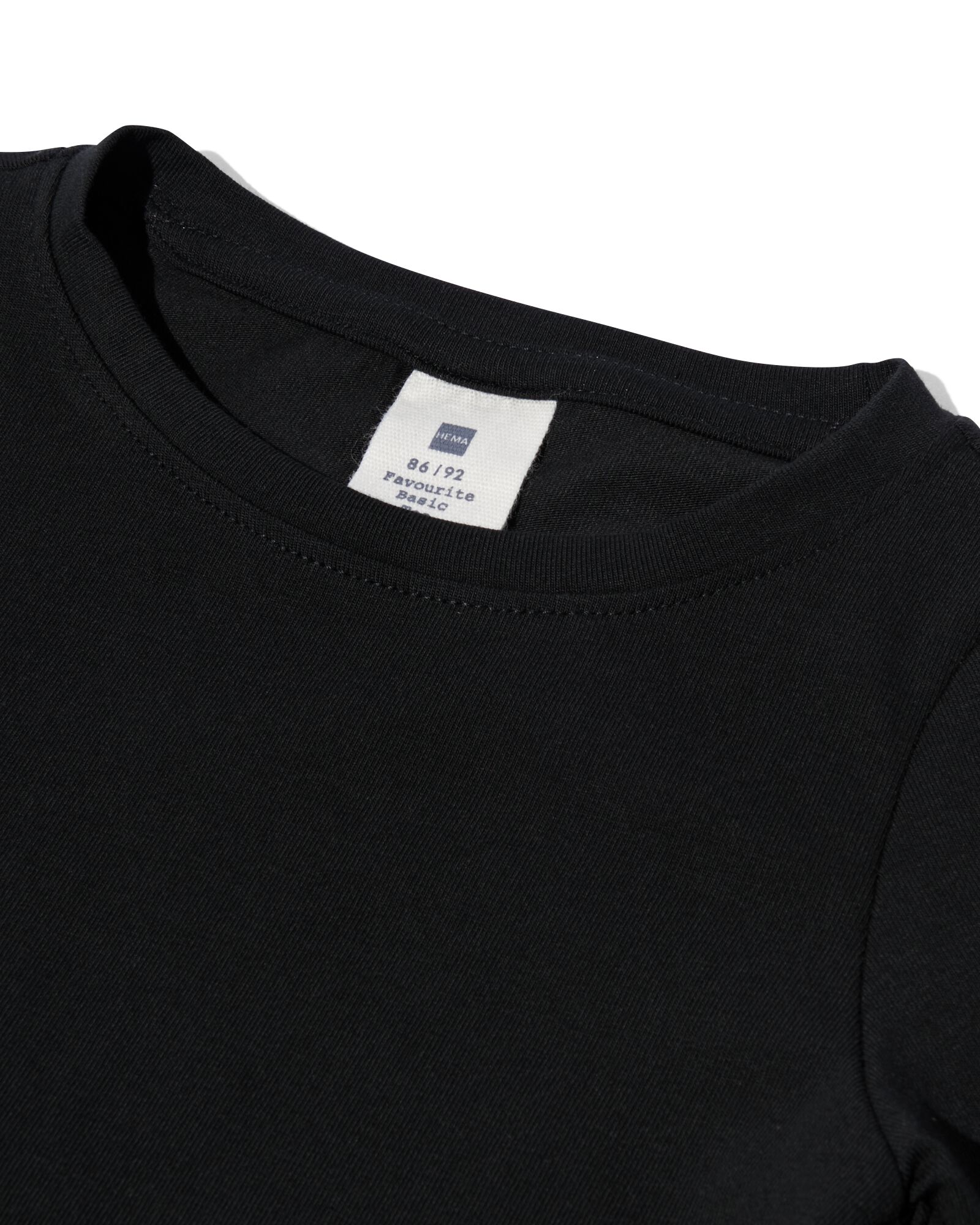 2 t-shirts enfant coton biologique noir noir - 30835614BLACK - HEMA