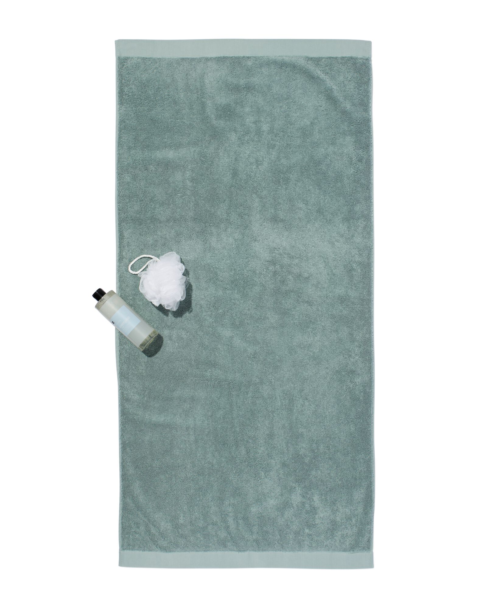 serviettes de bain - h&ocirc;tel extra doux vert marin serviette 70 x 140 - 5284610 - HEMA