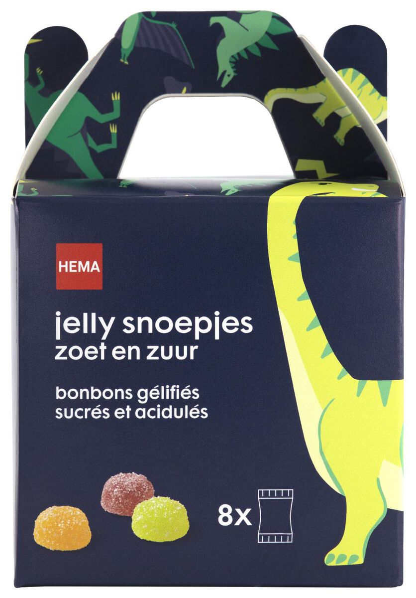 8 bonbons jelly dinosaures sucré/acide - 10200032 - HEMA