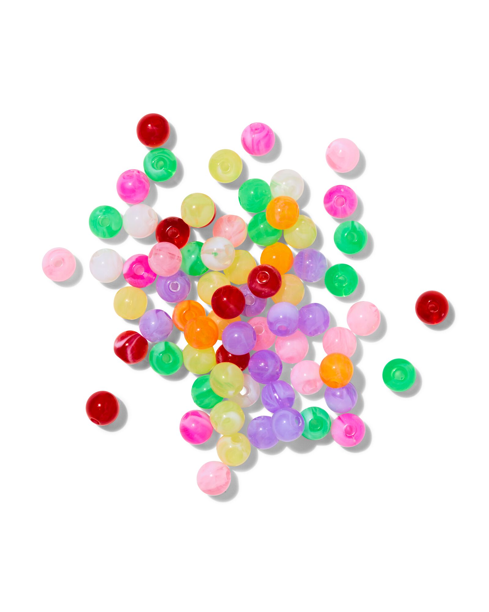 mélange de perles en verre rondes marbrées - 15900394 - HEMA