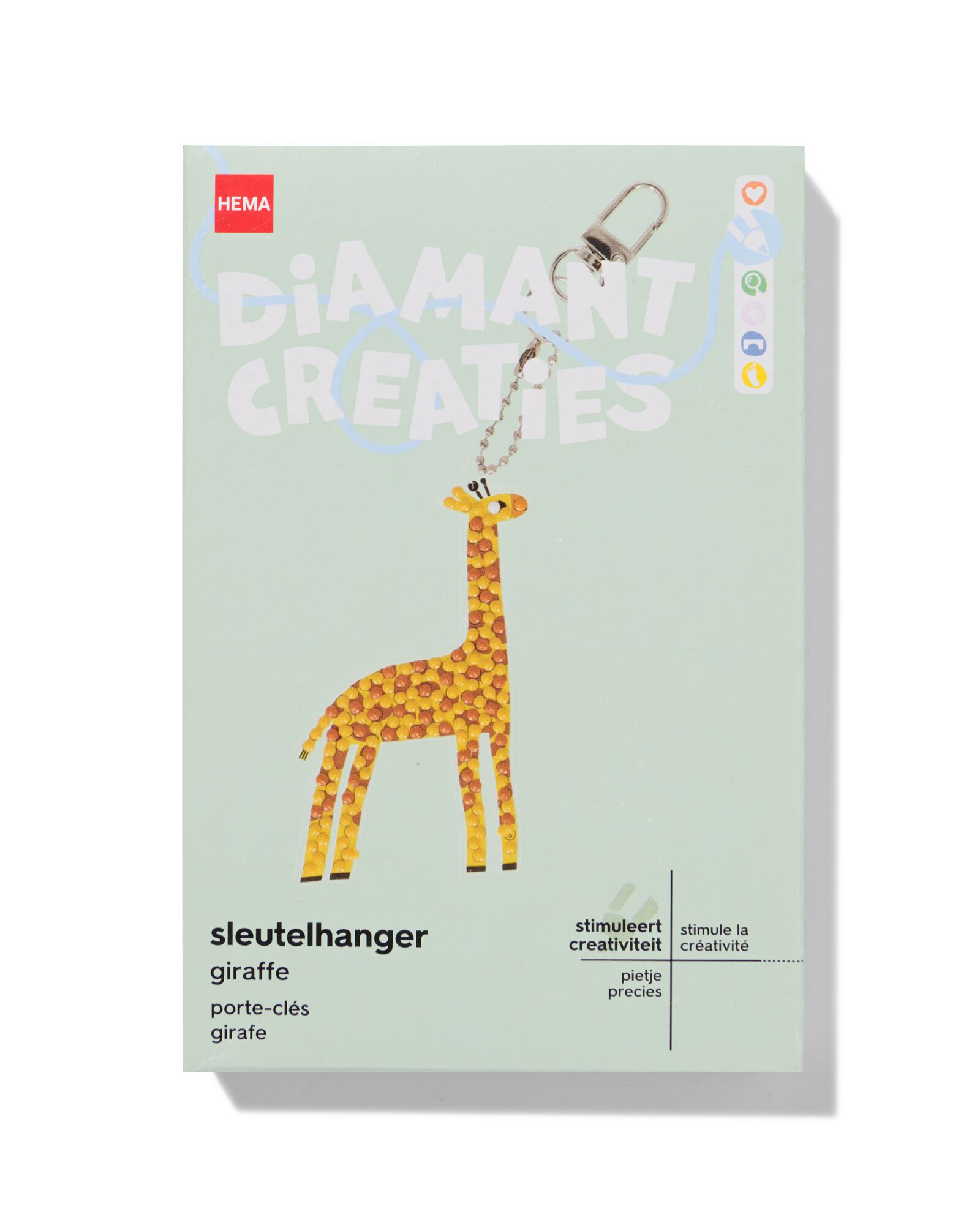 diamantcreaties sleutelhanger giraf - 15900354 - HEMA