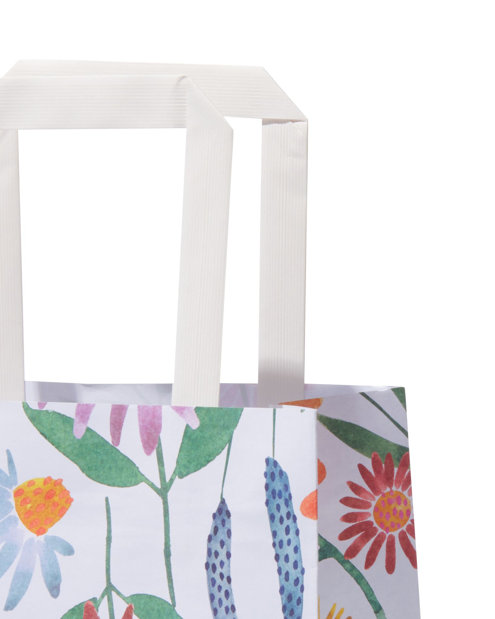6er-Pack Geschenktaschen, Pappe, 20.5 x 18.5 x 8 cm, Blumen - 14700622 - HEMA