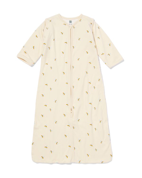 babyslaapzak met afneembare mouwen katoen 0.5tog libellen gebroken wit gebroken wit - 33303660OFFWHITE - HEMA