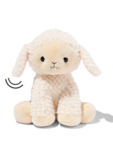 lichtgevende knuffel lammetje 22cm - 15100253 - HEMA