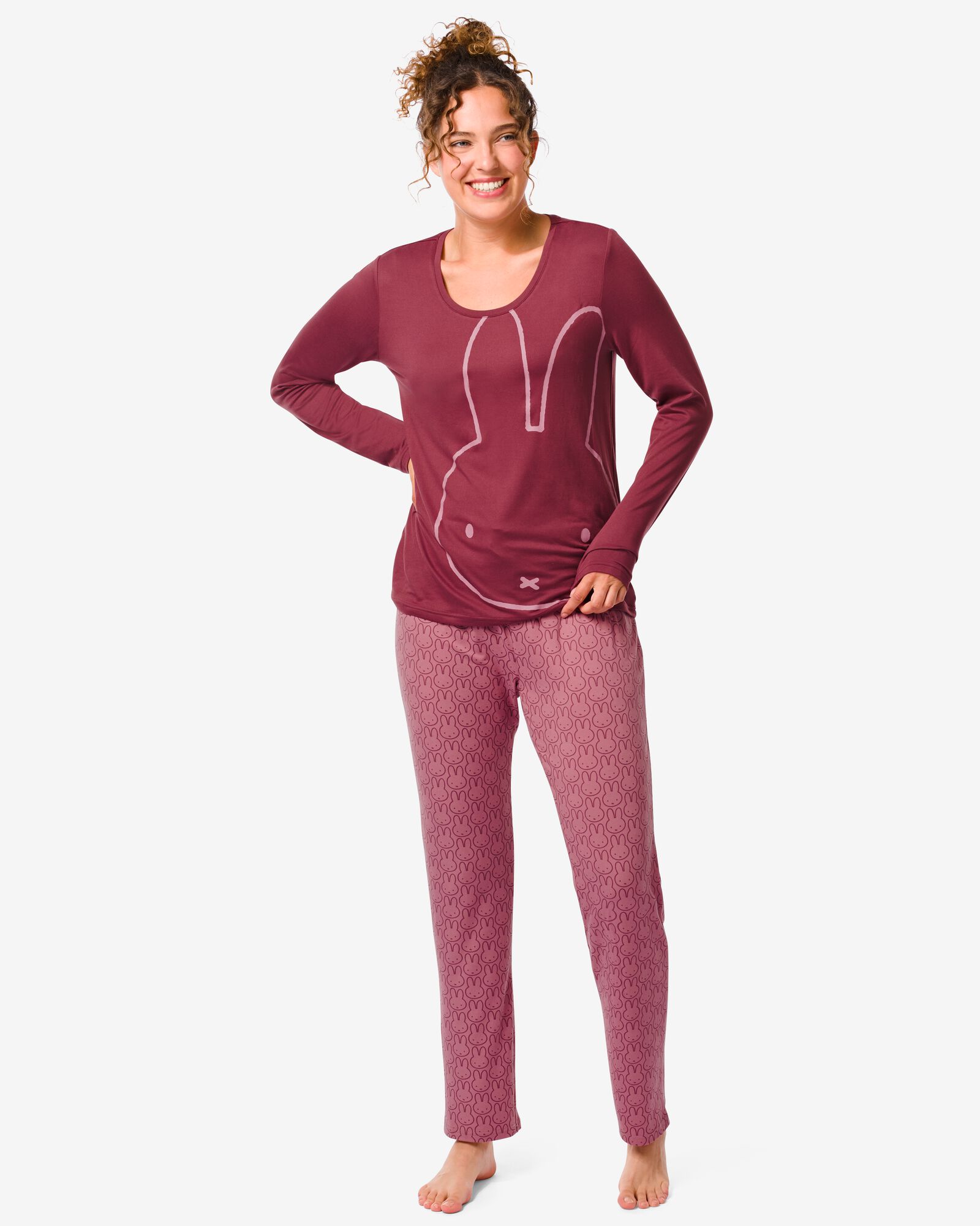 pyjama femme Miffy micro mauve mauve - 23460205MAUVE - HEMA