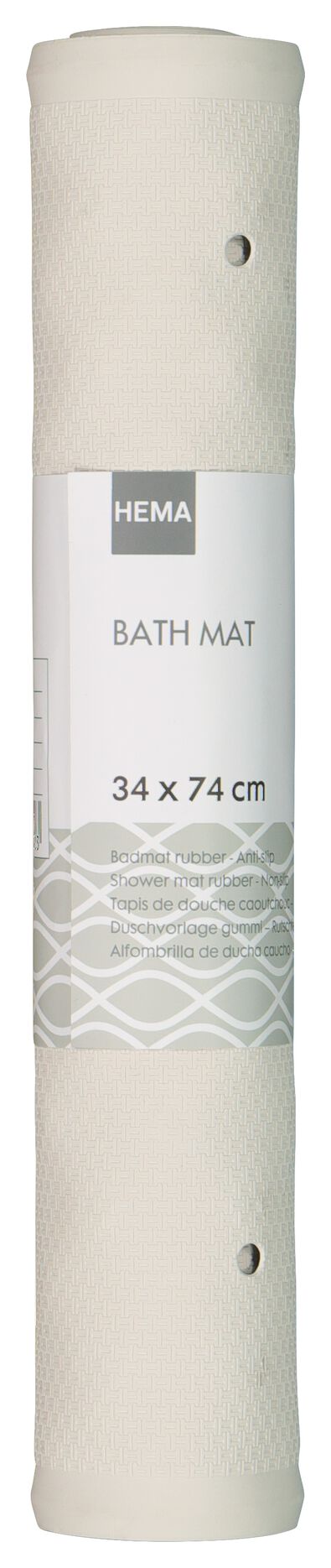 tapis de bain 34x74 caoutchouc antidérapant blanc - 80380014 - HEMA