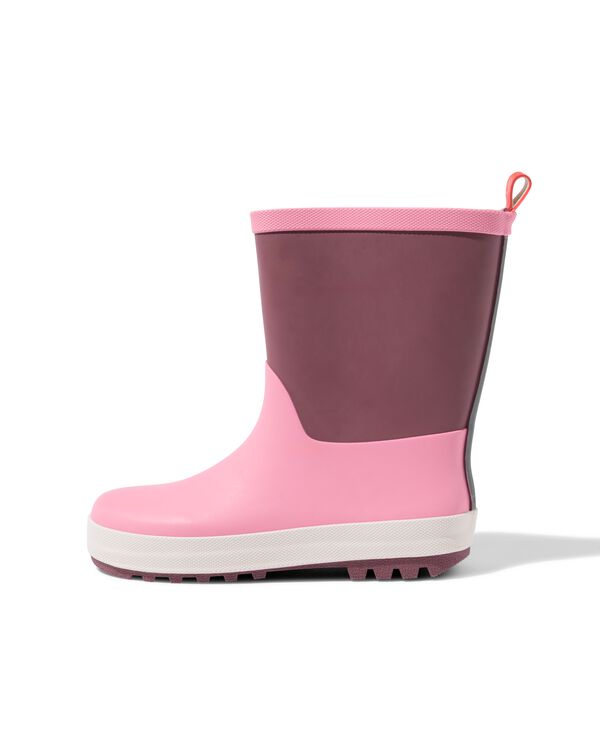 bottes de pluie enfant blocs de couleur rose rose rose - 18460310PINK - HEMA