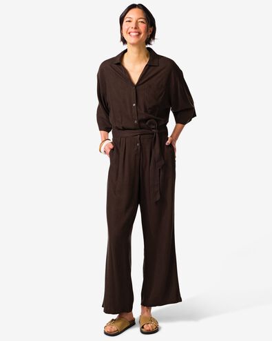 Damen-Jumpsuit Dawn dunkelbraun dunkelbraun - 36208140DARKBROWN - HEMA