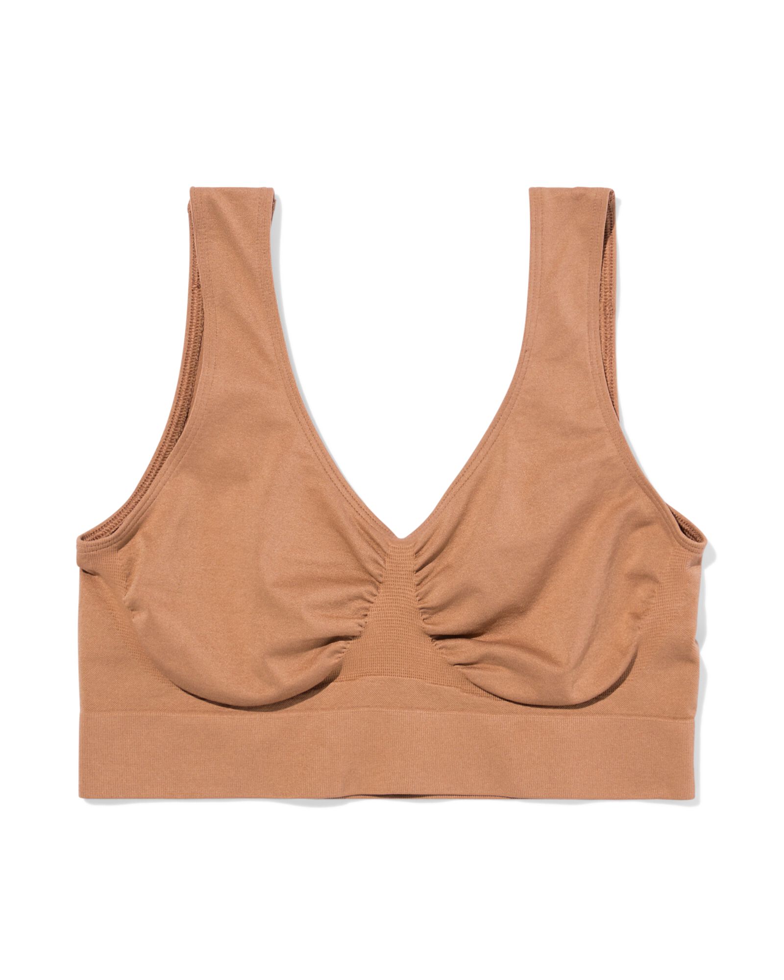 haut non pr&eacute;form&eacute; sans armature ni couture marron moyen - 21807190MIDBROWN - HEMA