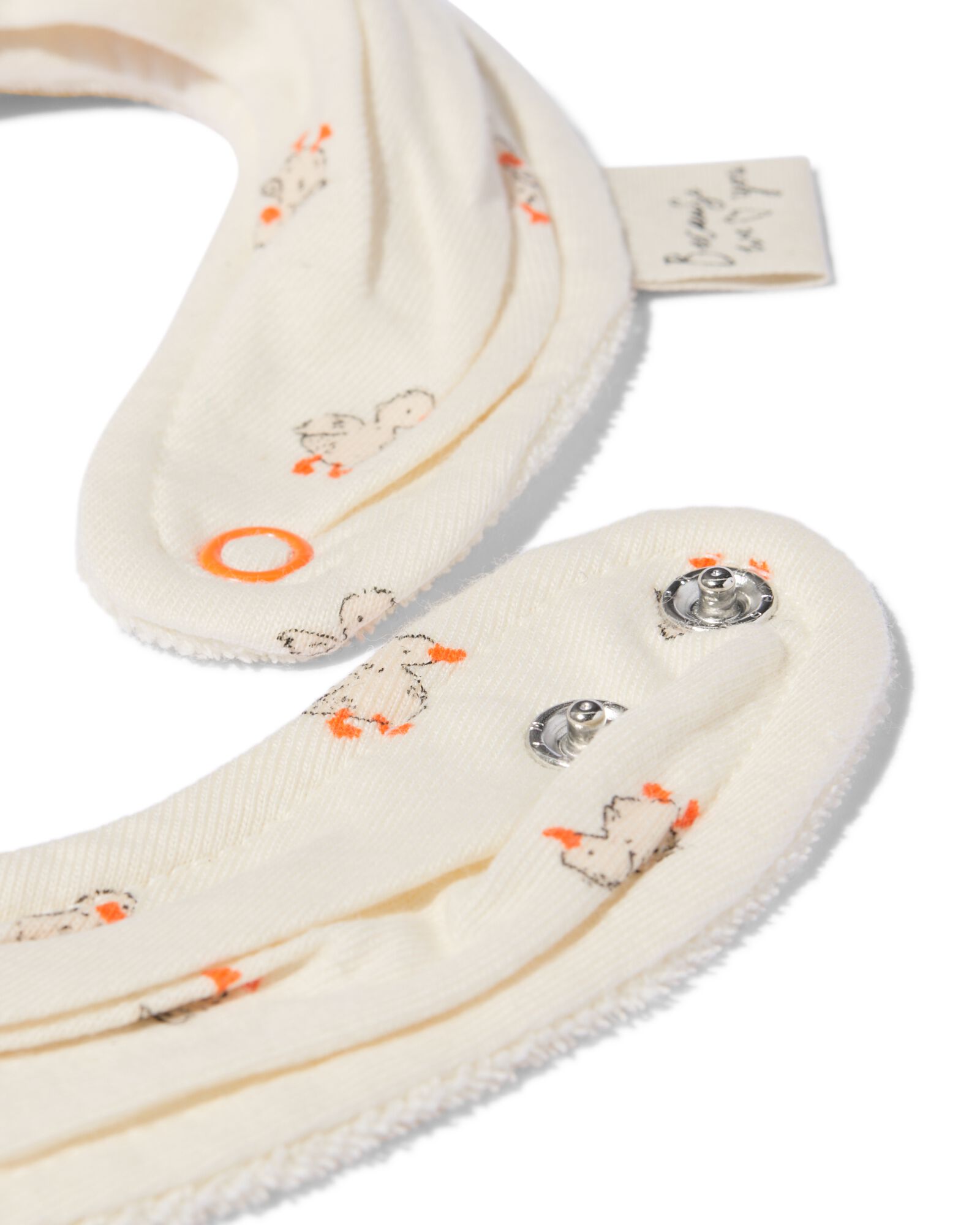 2 bavoirs avec canards coton/tissu &eacute;ponge - 33303830 - HEMA