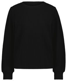 Damen-Shirt, Struktur schwarz schwarz - 1000025275 - HEMA