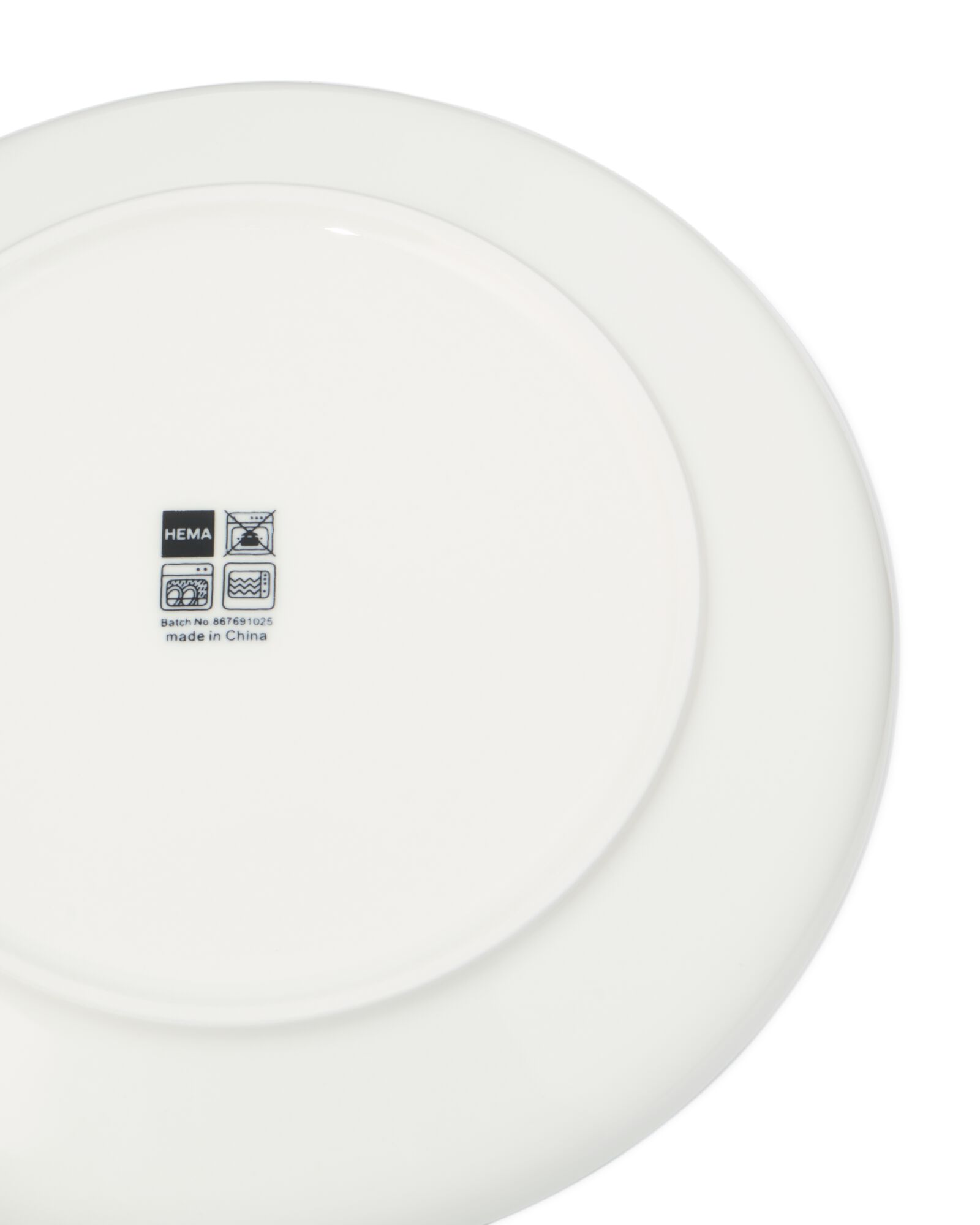 assiette &agrave; petit-d&eacute;jeuner ⌀21,5cm KNAP new bone blanche - 9650302 - HEMA