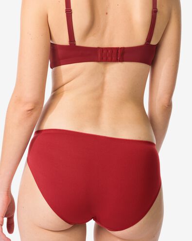 damesslip second skin micro donkerrood - 19641325DARKRED - HEMA