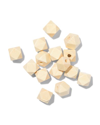 m&eacute;lange de perles en bois angulaire - 15900390 - HEMA