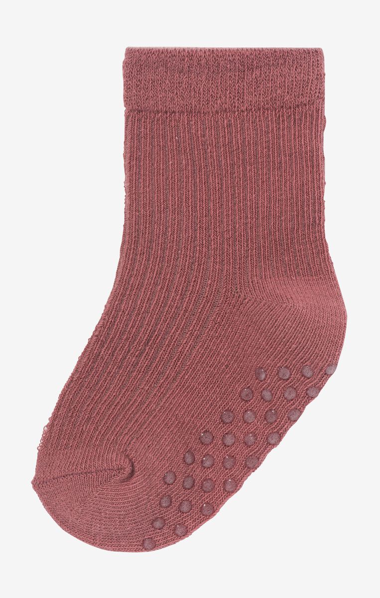 5 paires de chaussettes bébé avec coton rose 12-18 m - 4770343 - HEMA