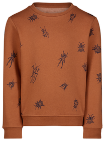 kinder sweater met insecten bruin bruin - 1000029034 - HEMA