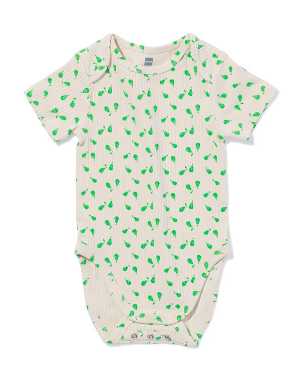 Mitwachsender Baby-Strampler LENZING&trade; ECOVERO&trade;, gerippt, Birnen beige beige - 33303460BEIGE - HEMA