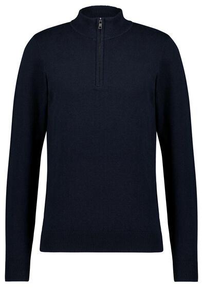 Herren-Pullover mit Reißverschluss dunkelblau - 1000025716 - HEMA