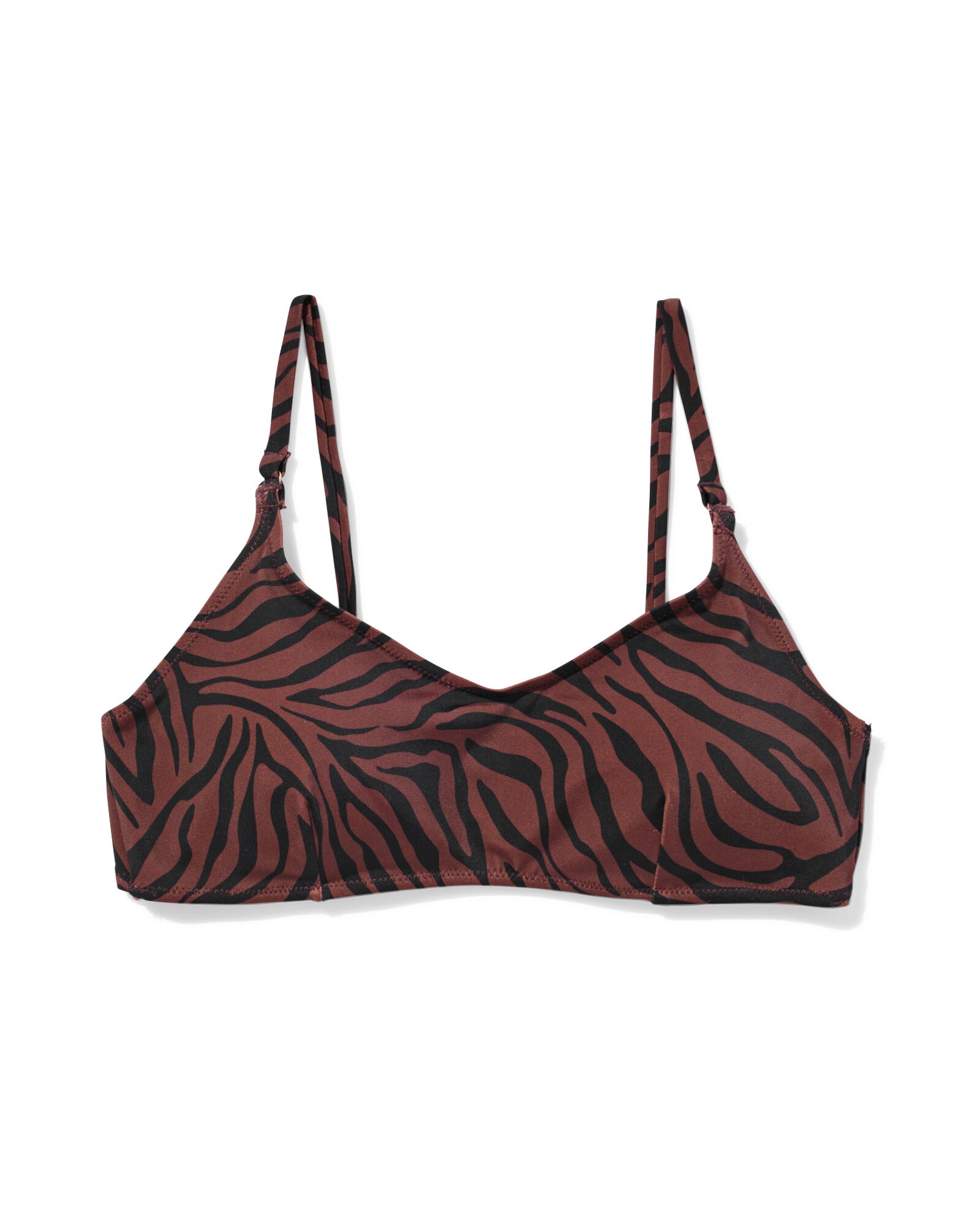 Damen-Bikinioberteil Evanne mit Zebramuster schokoladenbraun schokoladenbraun - 22360580CHOCOLATEBROWN - HEMA
