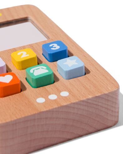 Holztelefon, 11 x 6.5 x 2 cm - 15130087 - HEMA