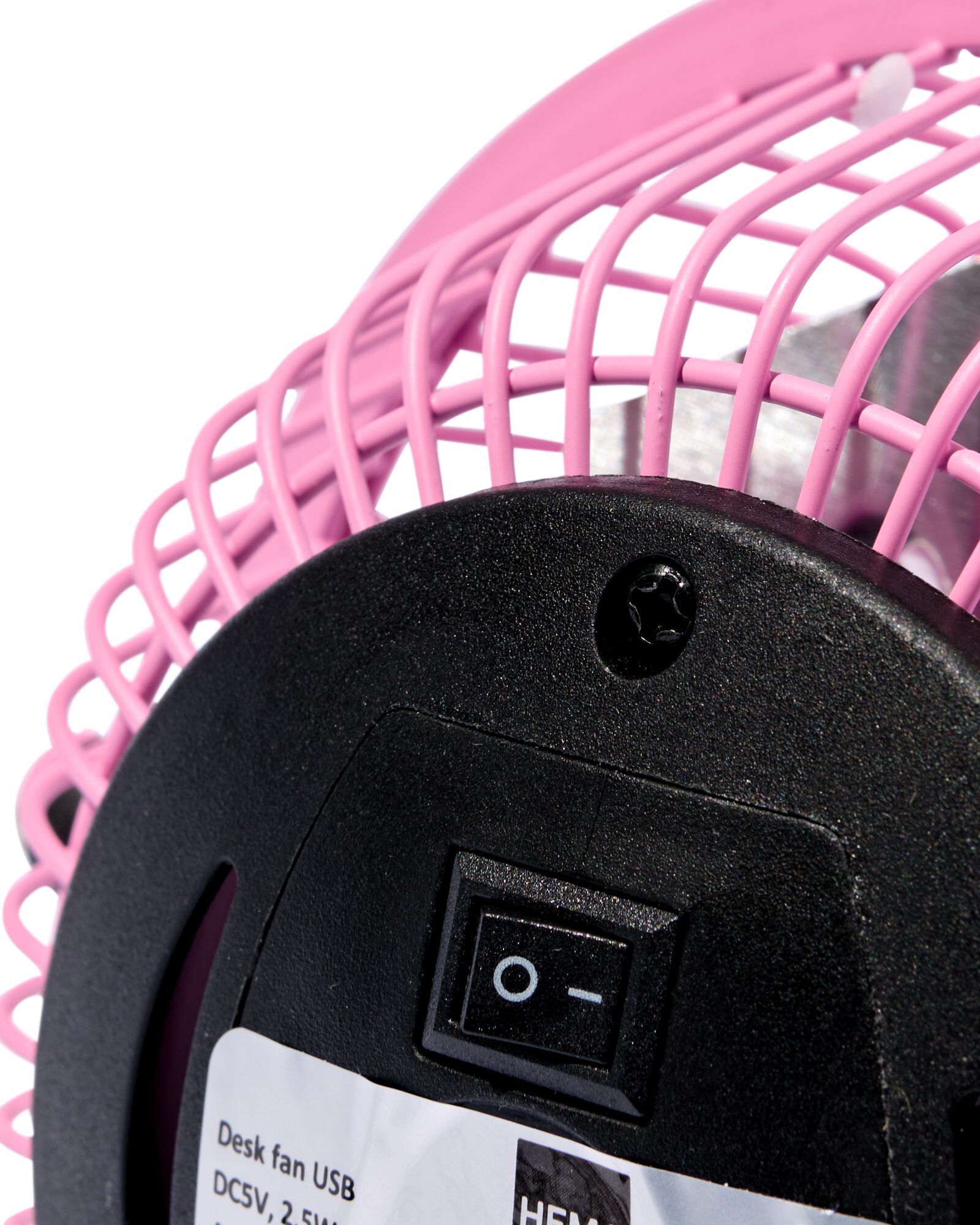 tafelventilator USB retro neon roze Ø10cm - 80200028 - HEMA