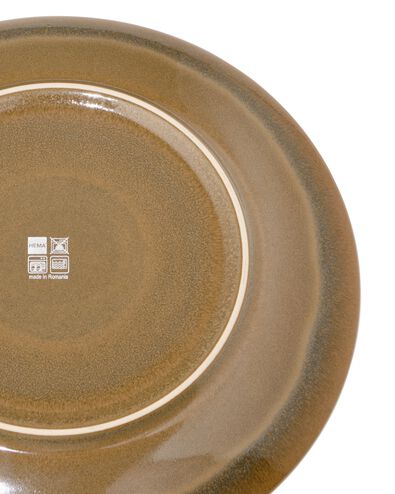 Assiette plate &Oslash;26,4 cm Monaco &eacute;mail r&eacute;actif brun fonc&eacute; - 9650209 - HEMA