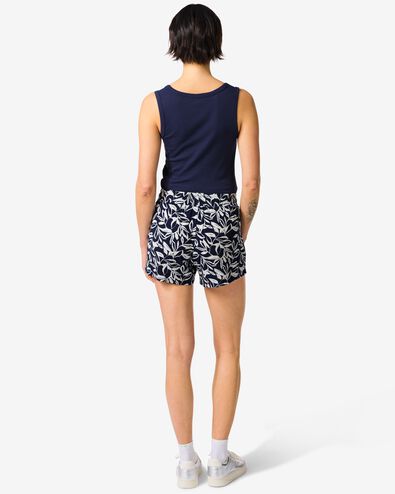 Damen-Shorts Fay, entspannte Passform, Bl&auml;tter dunkelblau dunkelblau - 36304270DARKBLUE - HEMA