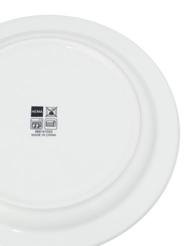 assiette petit-d&eacute;jeuner ⌀21cm porcelaine blanche - 4 pi&egrave;ces - 9650332 - HEMA