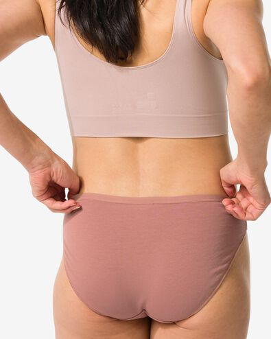 slips femme en coton - lot de 2 marron clair marron clair - 19620684LIGHTBROWN - HEMA