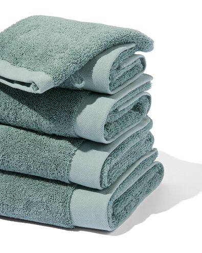 serviettes de bain - hôtel extra doux vert marin petite serviette - 5284607 - HEMA
