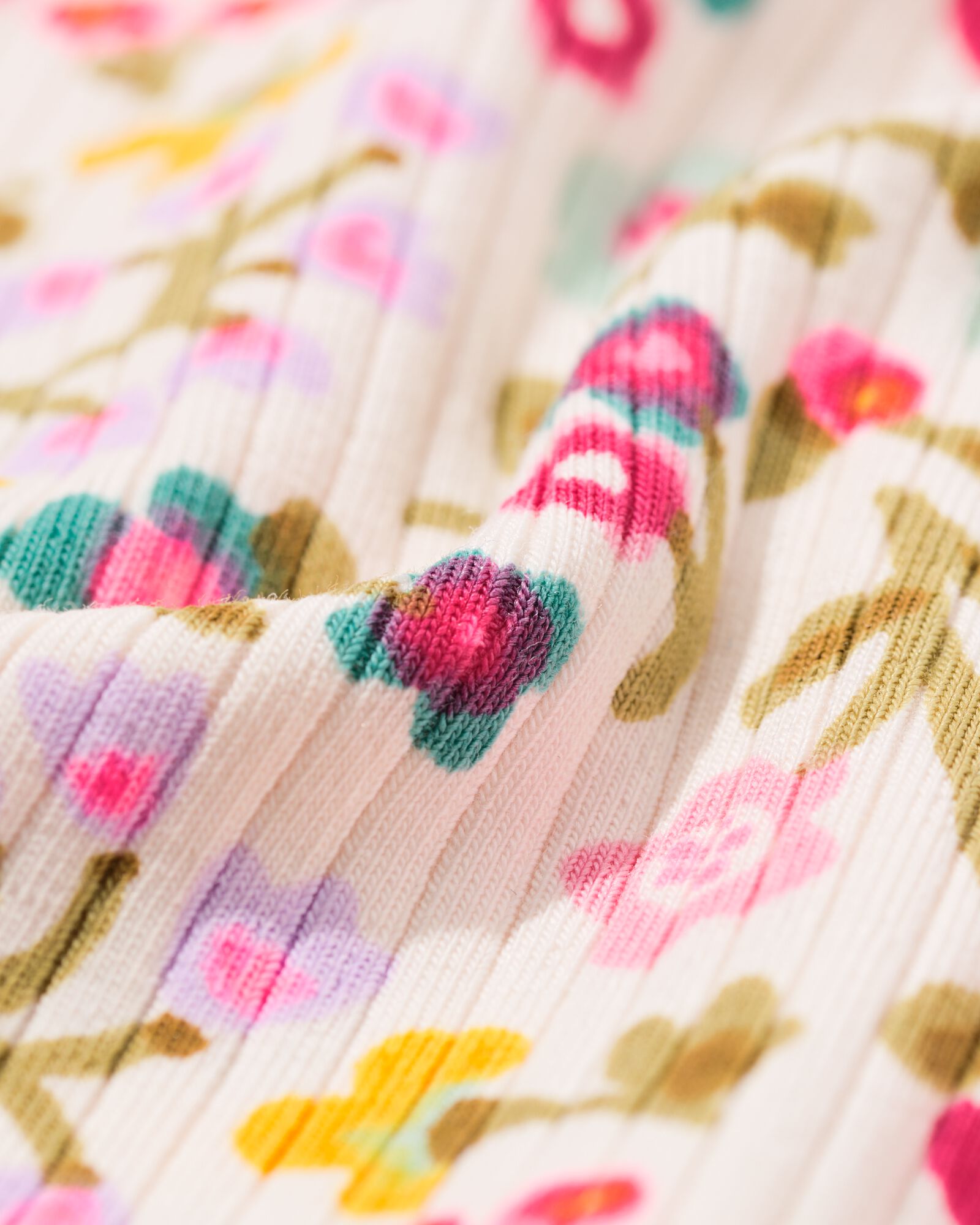 Ausgestellte Kinderleggings mit Blumen ecru ecru - 30842117ECRU - HEMA