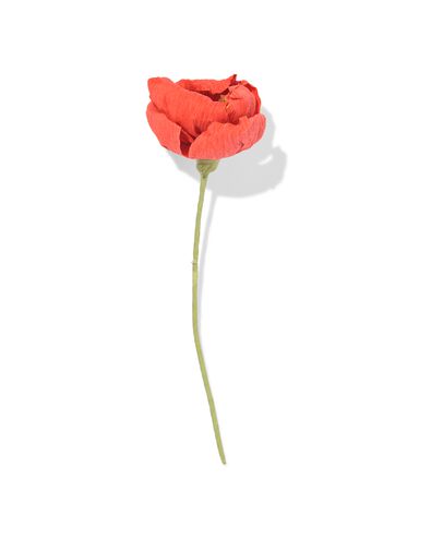 fleur artificielle coquelicot 23cm papier rouge - 41300122 - HEMA