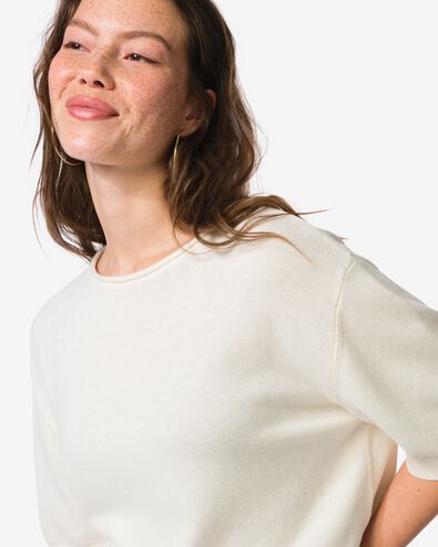 pull femme Gael maille fine blanc blanc - 36207770WHITE - HEMA