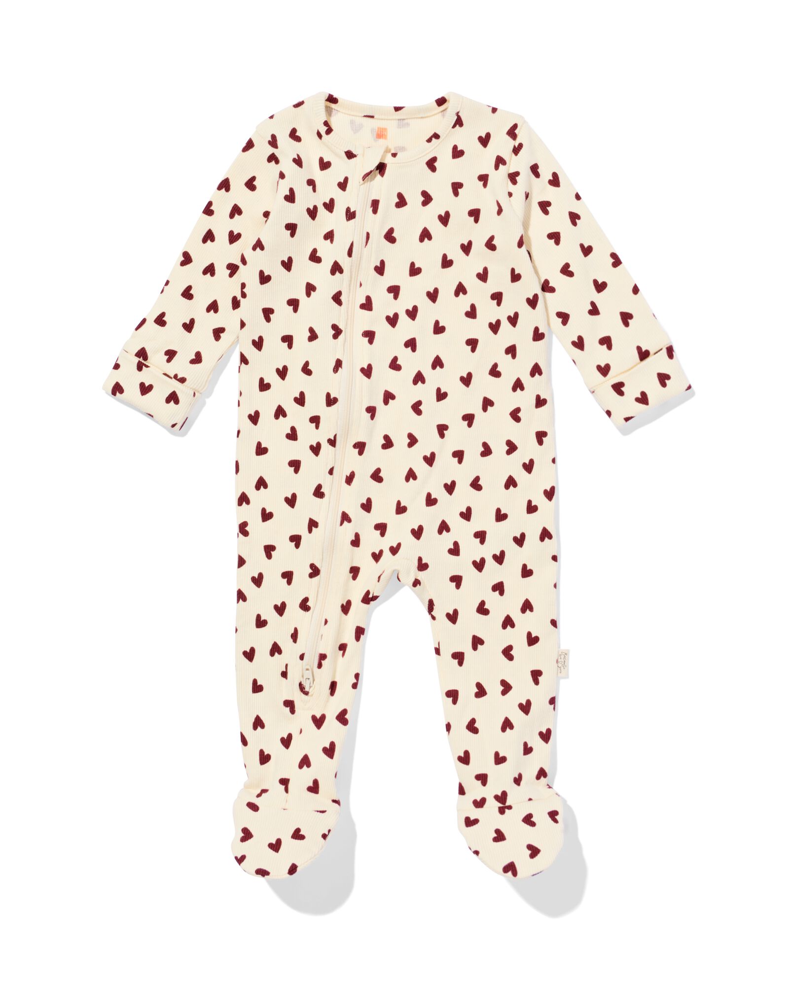 barboteuse nouveau-n&eacute; petits c&oelig;urs &eacute;cru &eacute;cru - 33447820ECRU - HEMA